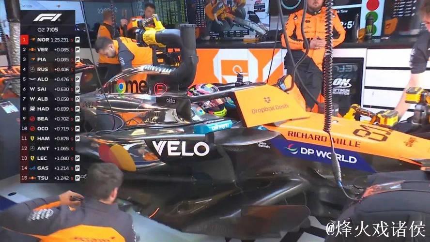 F1英国站排位赛：维斯塔潘夺杆位 迈凯伦包揽二三名