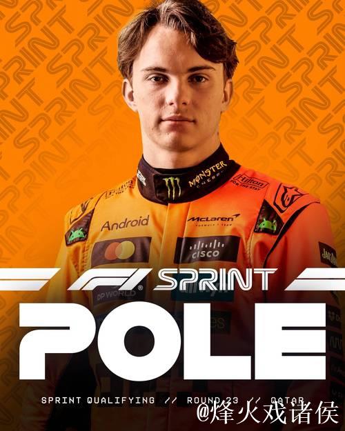 F1卡塔尔冲刺赛排位：皮亚斯特里摘得杆位，维斯塔潘位列第6